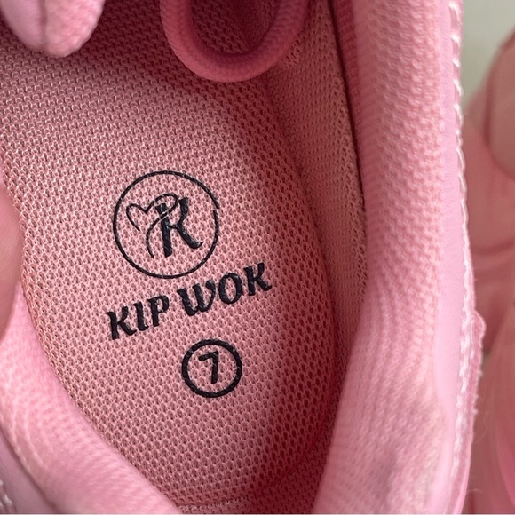 Kip Wok Chunky Pink Platform Sneakers with Rugged Soles Size 7 - Picture 6 of 9